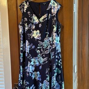 Roz & Ali Navy Floral Midi Dress